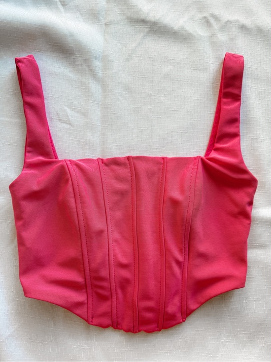 Edikted Tops - Edikted Pink Corset Crop Top Size Small | Barbiecore Coquette Y2K 2000s Girly